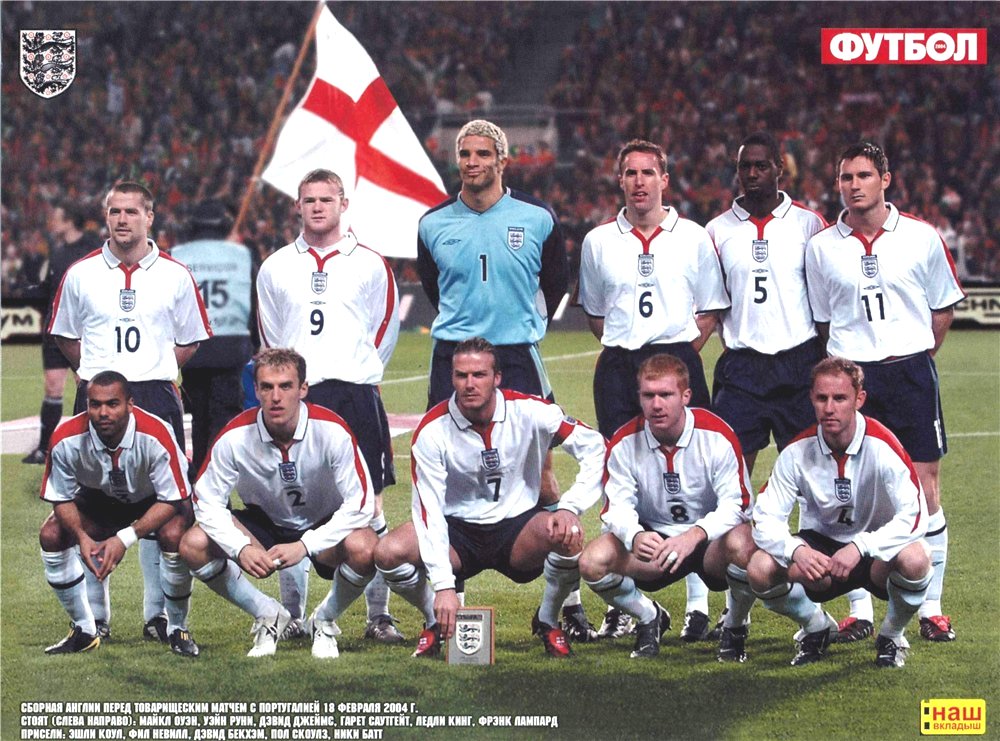 Сборная англия по футболу 2002 год состав